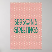 Weihnachtsgrüße Polka Dot Poster (Vorne)