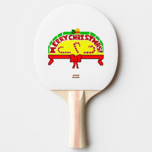 Weihnachtsgrüße Pong Paddle Tischtennis Schläger