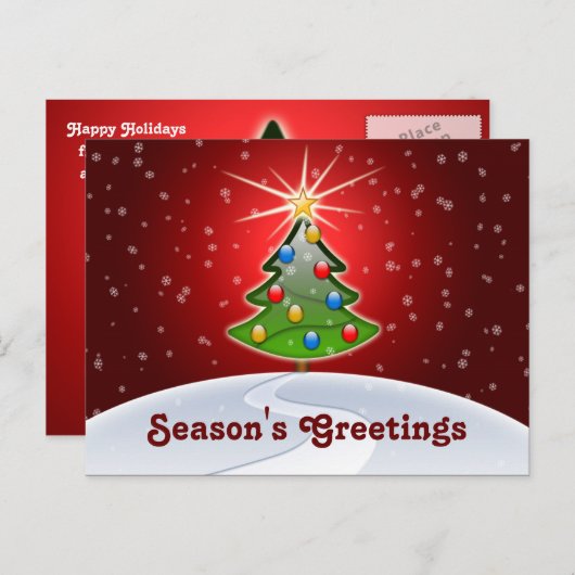 Weihnachtsgrüße PostCards Feiertagspostkarte (Vorne/Hinten)