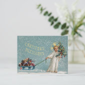 Weihnachtsgrüße Postkarte (Stehend Vorderseite)