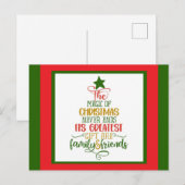 Weihnachtsgrüße postkarte (Vorne/Hinten)