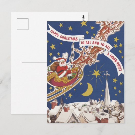 Weihnachtsgrüße Postkarte (Vorne/Hinten)