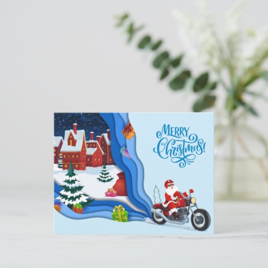 Weihnachtsgrüße Postkarte (Stehend Vorderseite)