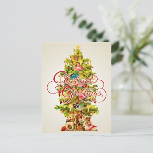 Weihnachtsgrüße Postkarte (Stehend Vorderseite)