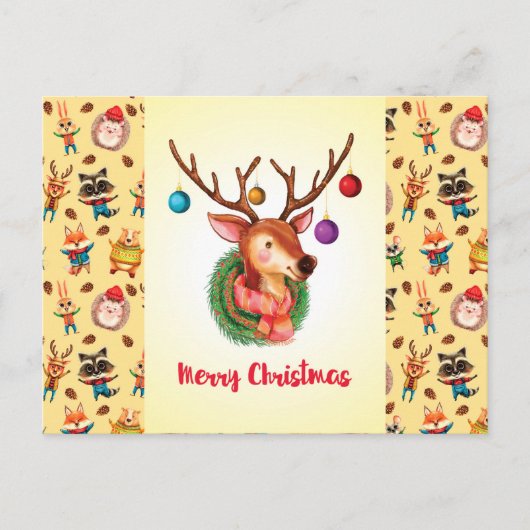 Weihnachtsgrüße Postkarte (Vorderseite)