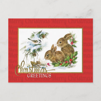 Weihnachtsgrüße Rabatte Vintage Reproduktion Feiertagspostkarte