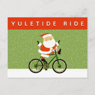 Weihnachtsgrüße Radfahren Postkarte