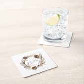 Weihnachtsgrüße Rechteckiger Pappuntersetzer (Vor Ort)