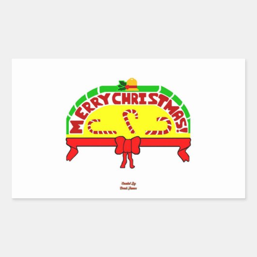 Weihnachtsgrüße Rectangle Sticker (Vorderseite)