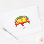 Weihnachtsgrüße Rectangle Sticker (Umschlag)