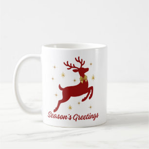 Weihnachtsgrüße-Rentier-Weihnachtsbecher Kaffeetasse