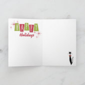 Weihnachtsgrüße Retro MCM Coole Katze Weihnachten (Innenseite)