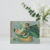 Weihnachtsgrüße-Retro Weihnachtsmann Postkarte (Stehend Vorderseite)