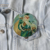 Weihnachtsgrüße-Retro Weihnachtsmann Postkarte Button (Beispiel)
