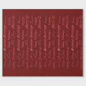 Weihnachtsgrüße (rot) geschenkpapier (Flach)