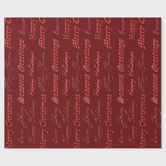 Weihnachtsgrüße (rot) geschenkpapier (Flach)