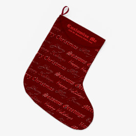 Weihnachtsgrüße (rot) großer weihnachtsstrumpf