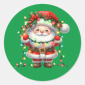 Weihnachtsgrüße Runder Aufkleber (Vorderseite)