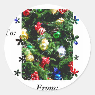Weihnachtsgrüße_ Runder Aufkleber
