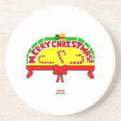 Weihnachtsgrüße Sandstone Untersetzer (Vorne)