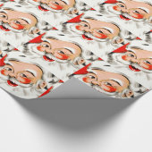 Weihnachtsgrüße Santa Geschenkpapier (Ecke)