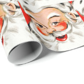 Weihnachtsgrüße Santa Geschenkpapier (Rolleneckpunkt)