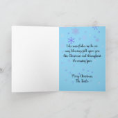 Weihnachtsgrüße "Schneemann im sinkenden Schnee" Karte (Innenseite)