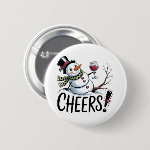 Weihnachtsgrüße Schneemann Küche Wein Küche Button