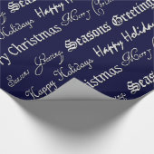 Weihnachtsgrüße (Silber) Geschenkpapier (Ecke)