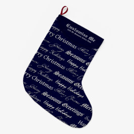 Weihnachtsgrüße (Silber) Großer Weihnachtsstrumpf