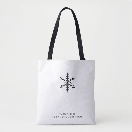 Weihnachtsgrüße | Snowflake Tobag Tasche (Vorderseite)