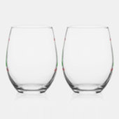 Weihnachtsgrüße Stemless-Weinglas-Set Weinglas Ohne Stiel (Rechts)