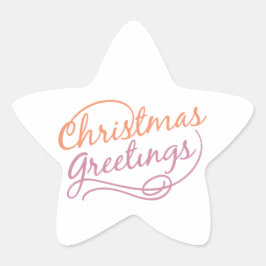 Weihnachtsgrüße Sternkleber Stern-Aufkleber