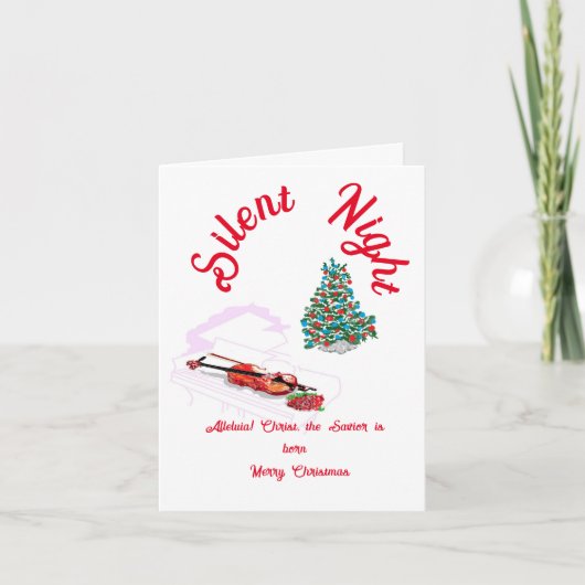 Weihnachtsgrüße : Stille Nacht Feiertagskarte (Vorderseite)