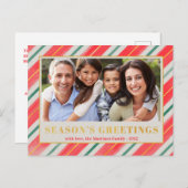 Weihnachtsgrüße Streifen Foto Weihnachten (Vorne/Hinten)