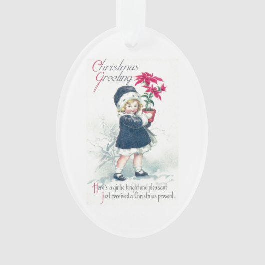 Weihnachtsgrüße Süsse Ornament (Vorderseite)