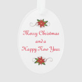 Weihnachtsgrüße Süsse Ornament (Rückseite)