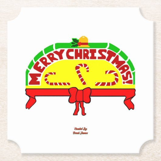 Weihnachtsgrüße Ticket Untersetzer (Vorderseite)