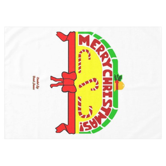 Weihnachtsgrüße Tischdecke (Vorderseite (Horizontal))