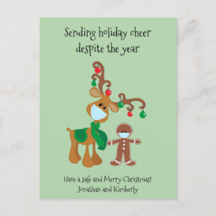 Weihnachtsgrüße trotz des Jahres 2020 senden Feiertagspostkarte