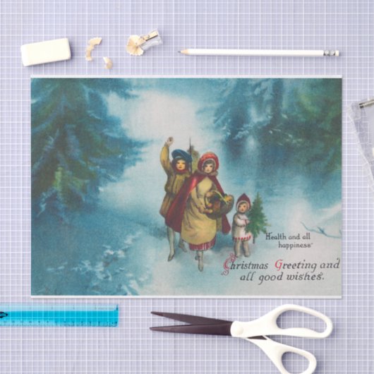 Weihnachtsgrüße und alles Gute wünscht  Seidenpapier (Handwerk)