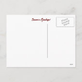 Weihnachtsgrüße und Schnee Weihnachtsfeiertag Feiertagspostkarte (Rückseite)