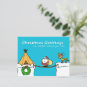 Weihnachtsgrüße und Weihnachtsgrüße Feiertagspostkarte (Stehend Vorderseite)