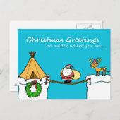 Weihnachtsgrüße und Weihnachtsgrüße Feiertagspostkarte (Vorne/Hinten)