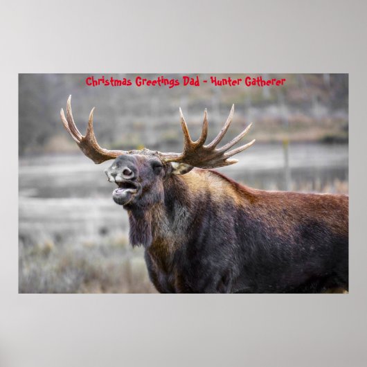 Weihnachtsgrüße Vater Hunter Gatherer Poster (Vorne)