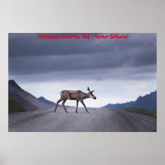 Weihnachtsgrüße Vater Hunter Gatherer Poster (Vorne)