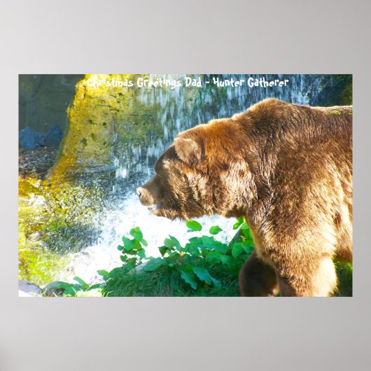 Weihnachtsgrüße Vater Hunter Gatherer Poster (Vorne)