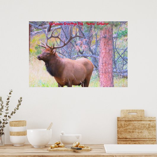Weihnachtsgrüße Vater Hunter Gatherer Poster (Küche)