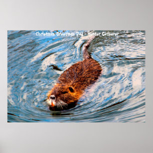 Weihnachtsgrüße Vater Hunter Gatherer Poster