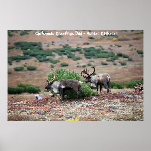 Weihnachtsgrüße Vater Hunter Gatherer Poster (Vorne)